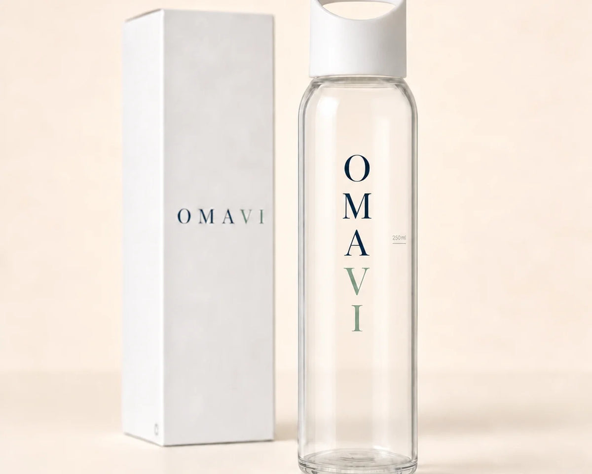 Gourde OMAVI en verre 470 ml offerte