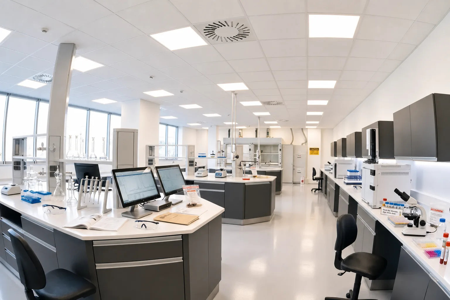 Laboratoire OMAVI - paillasses d'analyse, contrôle qualité et équipements de production